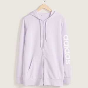 Adidas Lavender Full Zip Hoodie ~ 2X